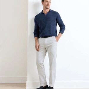 Peter Millar Collection Mariner Sea Island Gray Flat Front Chinos 36W